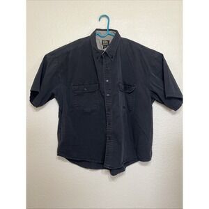 Sierra Pacific‎ Men's Denim Shirt 3XL Vintage  100% Cotton Black/Dark Gray